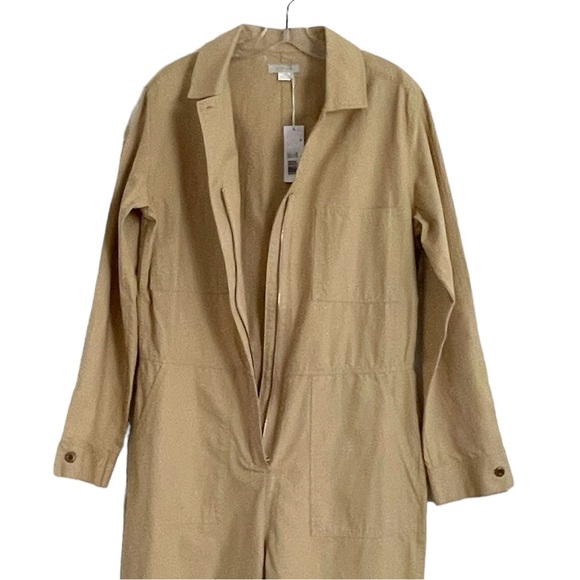 Outerknown Long Sleeve Zip Utility Station Jumpsuit Organic Cotton/Linen NWT - Picture 7 of 11